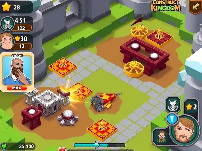 Construct Kingdom IN gameplay screenshot showing building mechanics